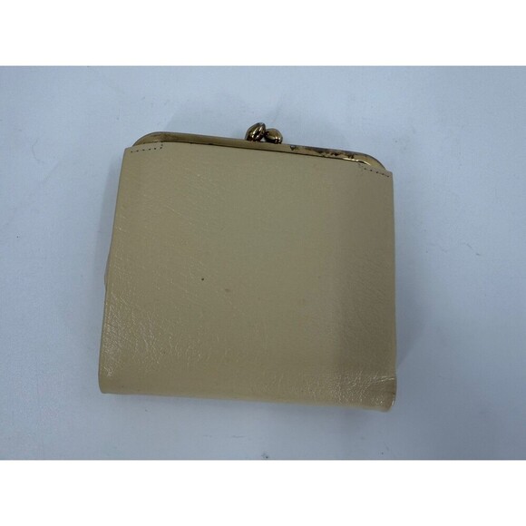 VINTAGE Princess Gardner Tri-Partite French Purse in Bone 8 Photo Holder 4"x4.25 - Picture 4 of 11